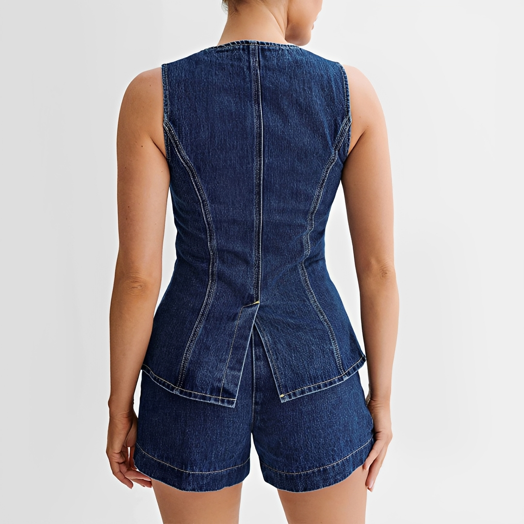 Collin - Trendiges Weste-Shorts-Ensemble