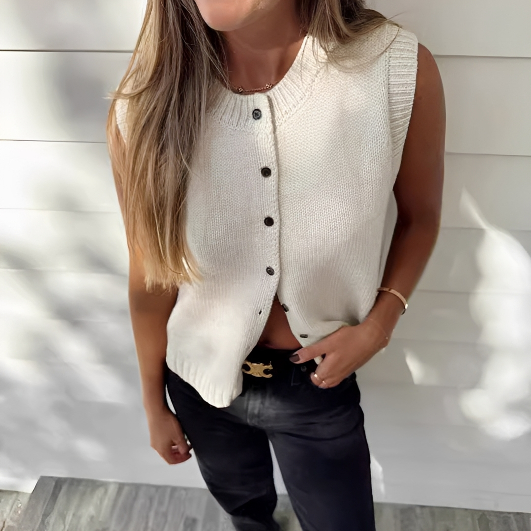Vevian - Lockere Hemdbluse mit Knöpfen