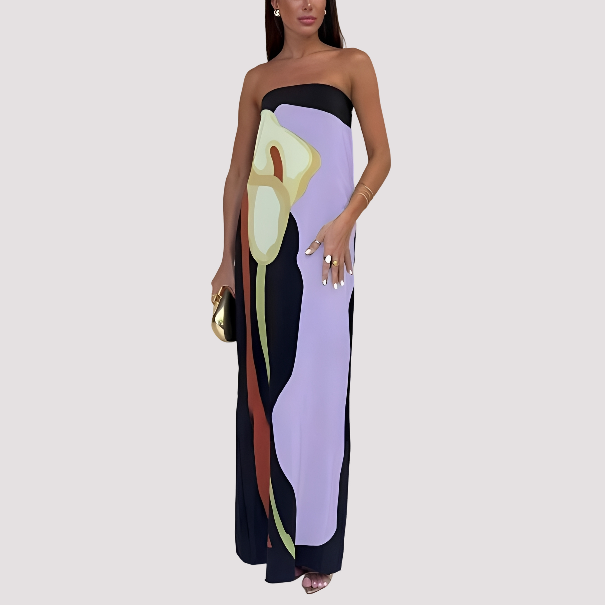 Samara - Stilvolles Maxikleid ohne Schultern
