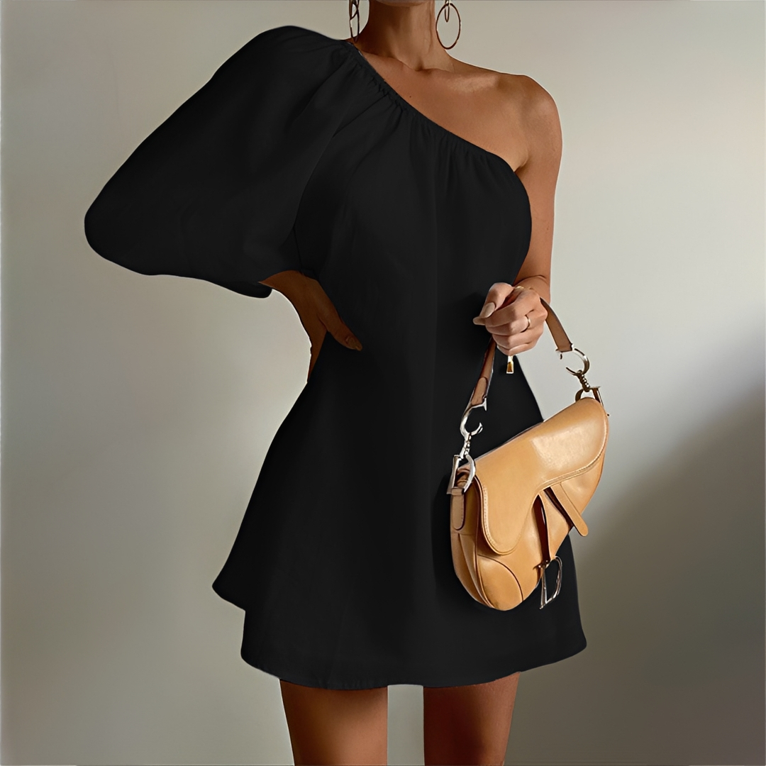 Jessy - Kurzes Kleid mit einem Ärmel