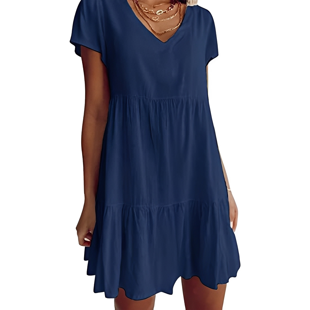 Judith - Lockeres Weites Kurzes Kleid
