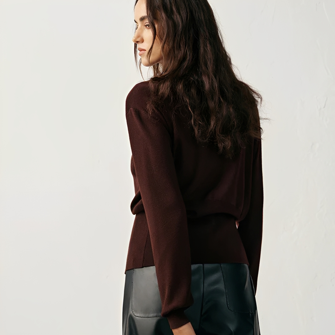 Kisha - Elegante V-Ausschnitt Jacke