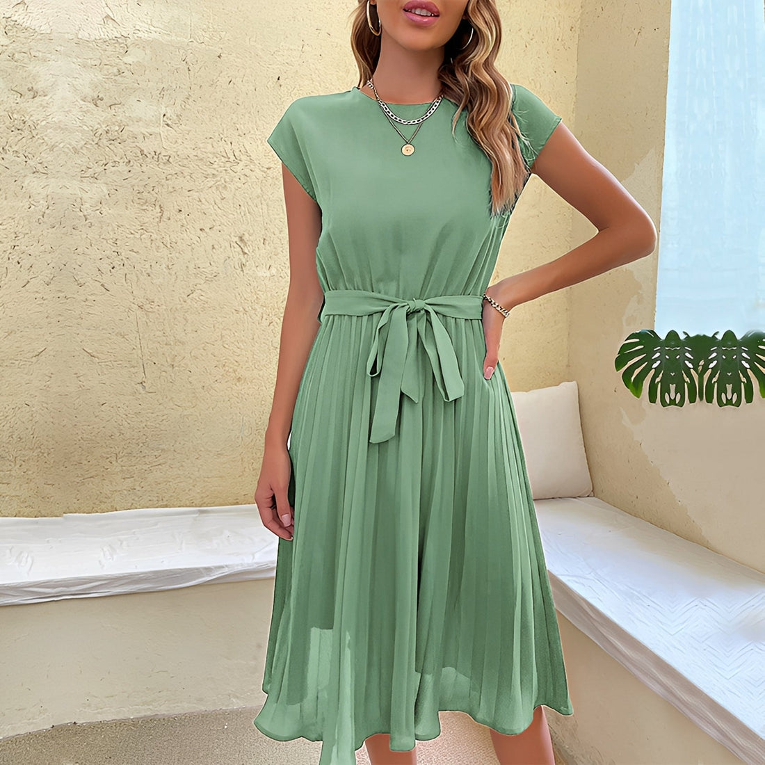 Aimee - Elegantes Plisseekleid