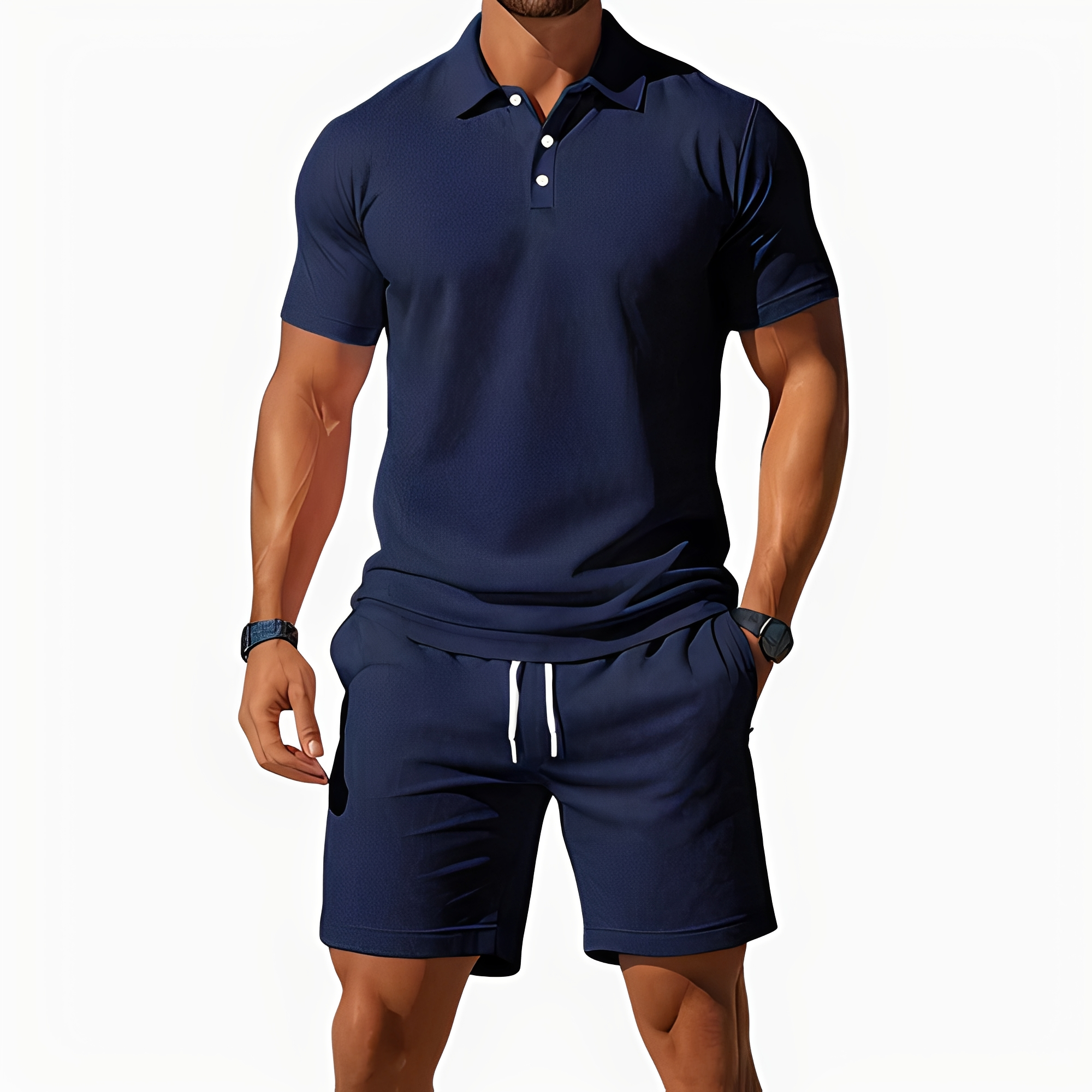 Aldrin - Trendiges Polo- und Short-Set für Männer