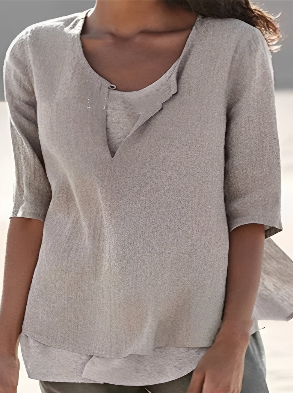 Shania - Stilvolle Bluse im Lagenlook für Damen