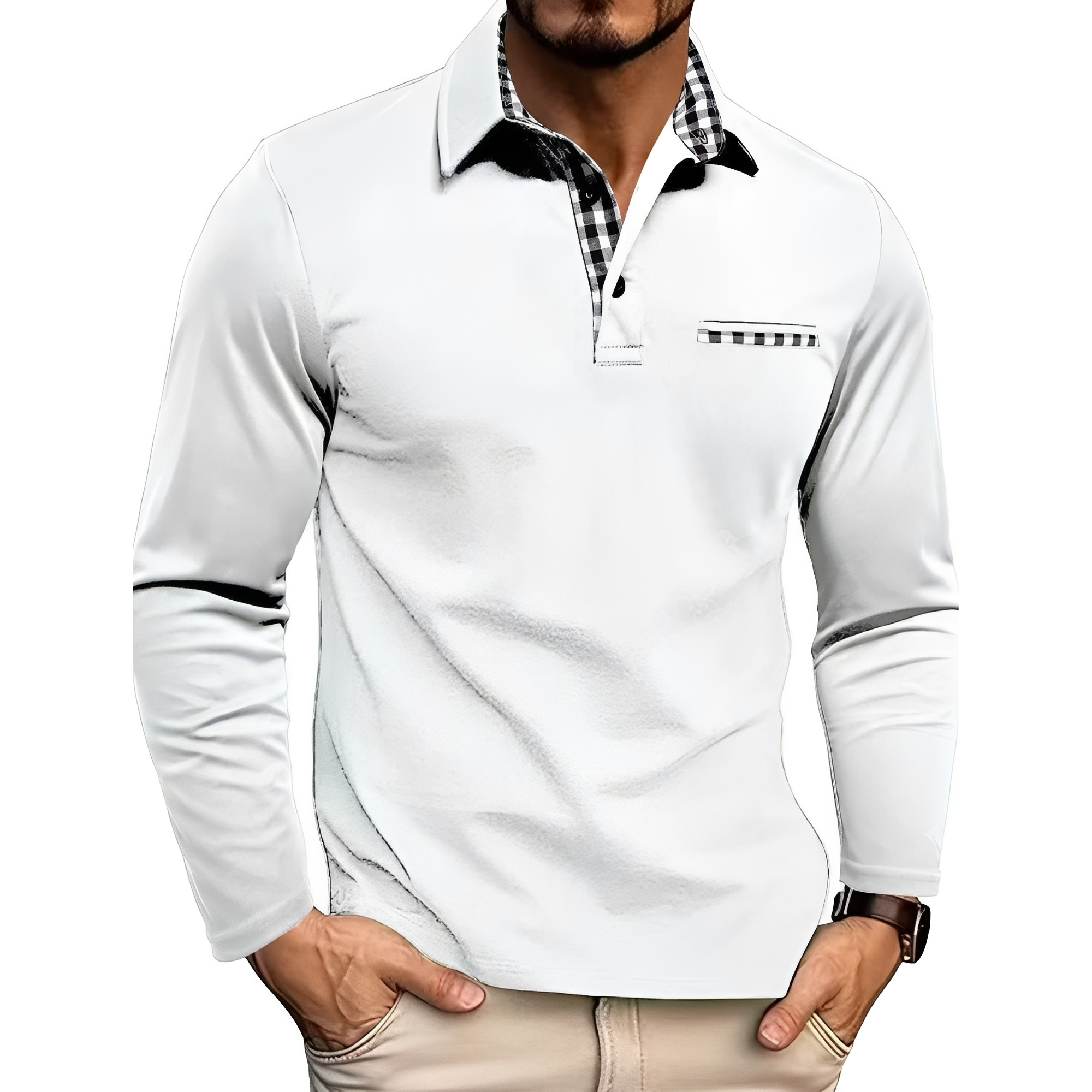 Gerald - Elegantes Langarm-Poloshirt für Herren