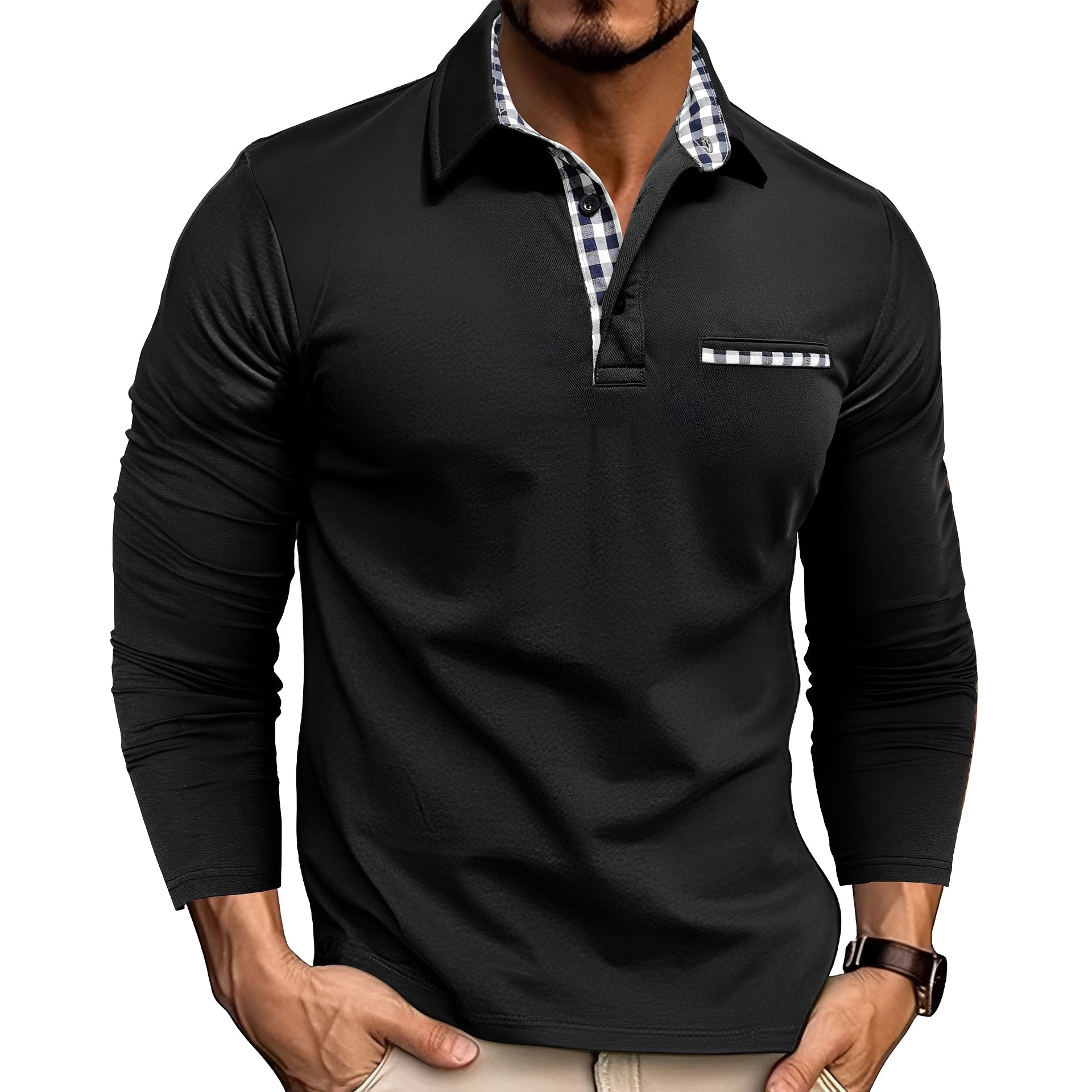 Gerald - Elegantes Langarm-Poloshirt für Herren