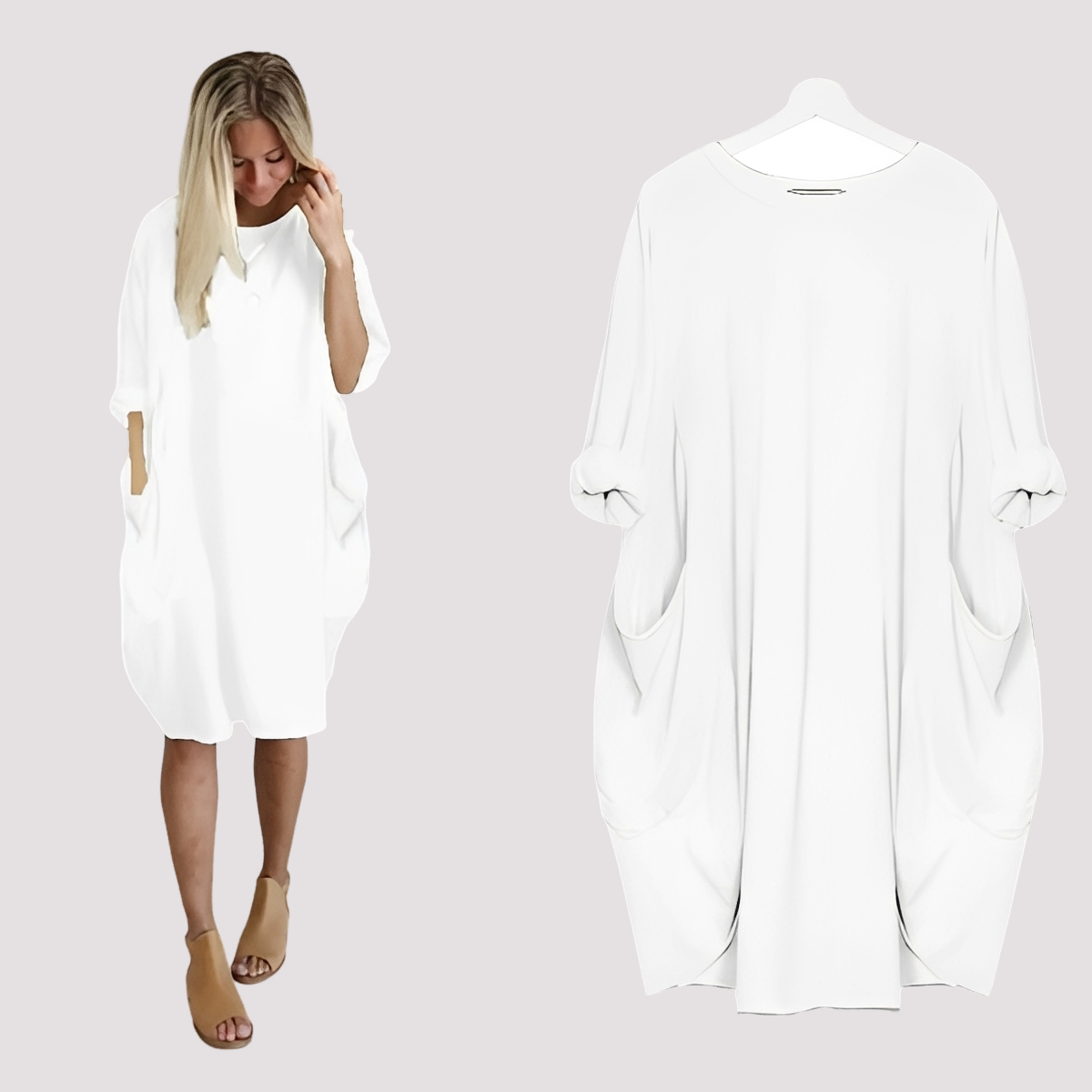 Kate - Komfortables, weit geschnittenes Damenkleid