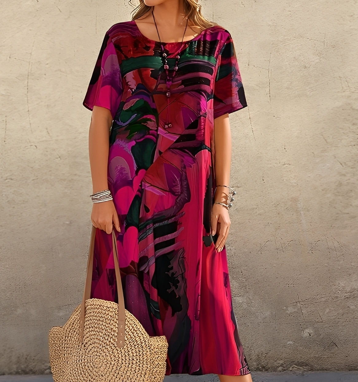Theresa - Lässig geschnittenes, bedrucktes Kleid für Damen
