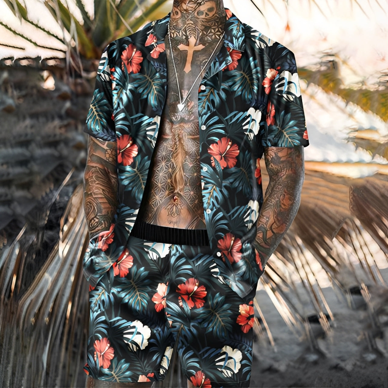Lucas - Stilvolles Hawaiihemd-Set für Herren