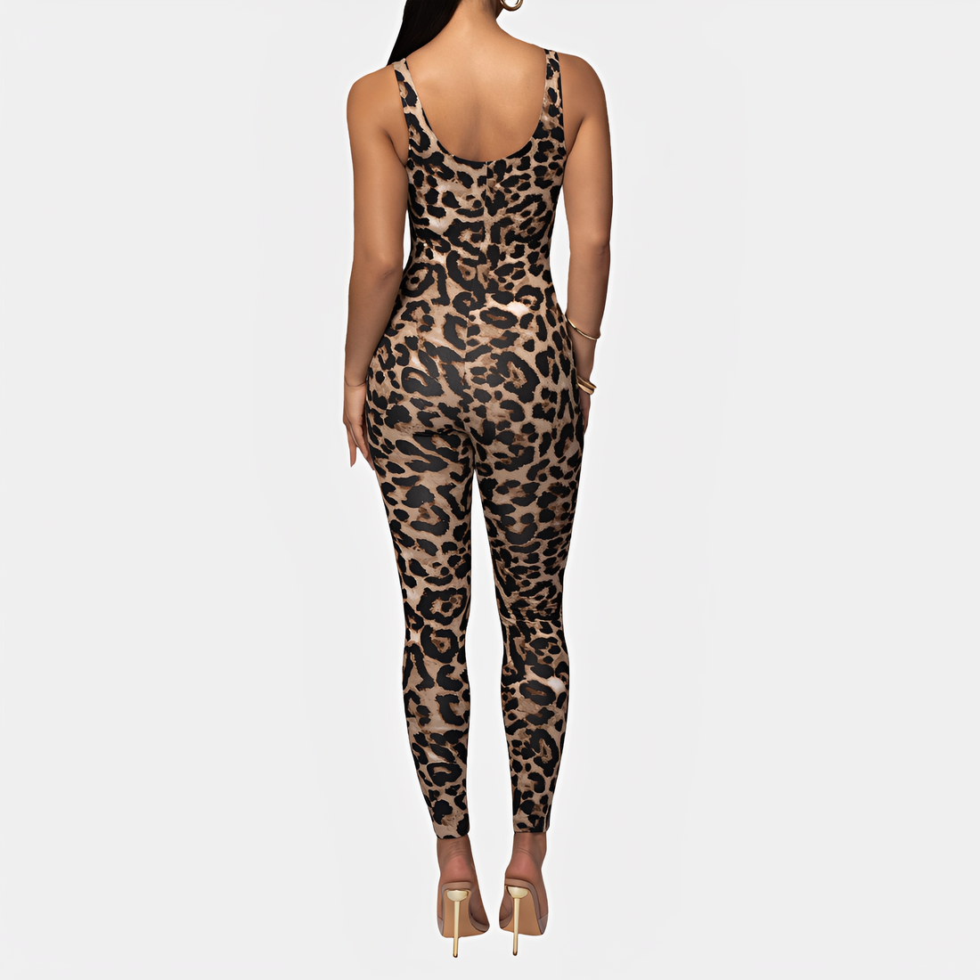 Elaine - Anspruchsvoller Bedruckter Bodycon-Jumpsuit