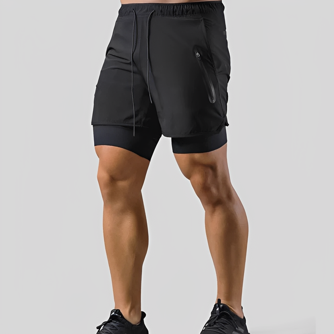 Steven - Kurze Hose für Herren - Doppelschicht für den Sport