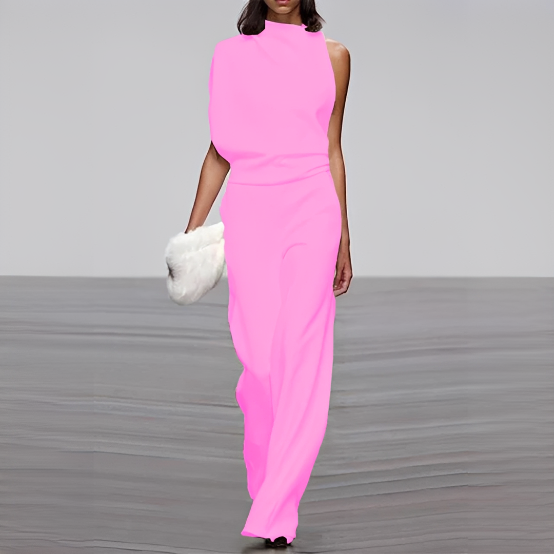 Noviem - Eleganter Overall mit Rundhalsausschnitt für Frauen
