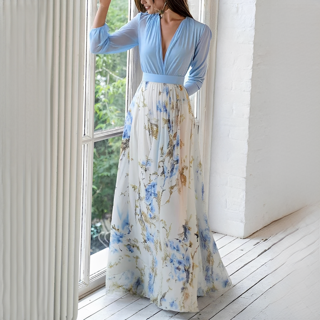 Mitchellie - Elegantes Damenkleid mit V-Ausschnitt