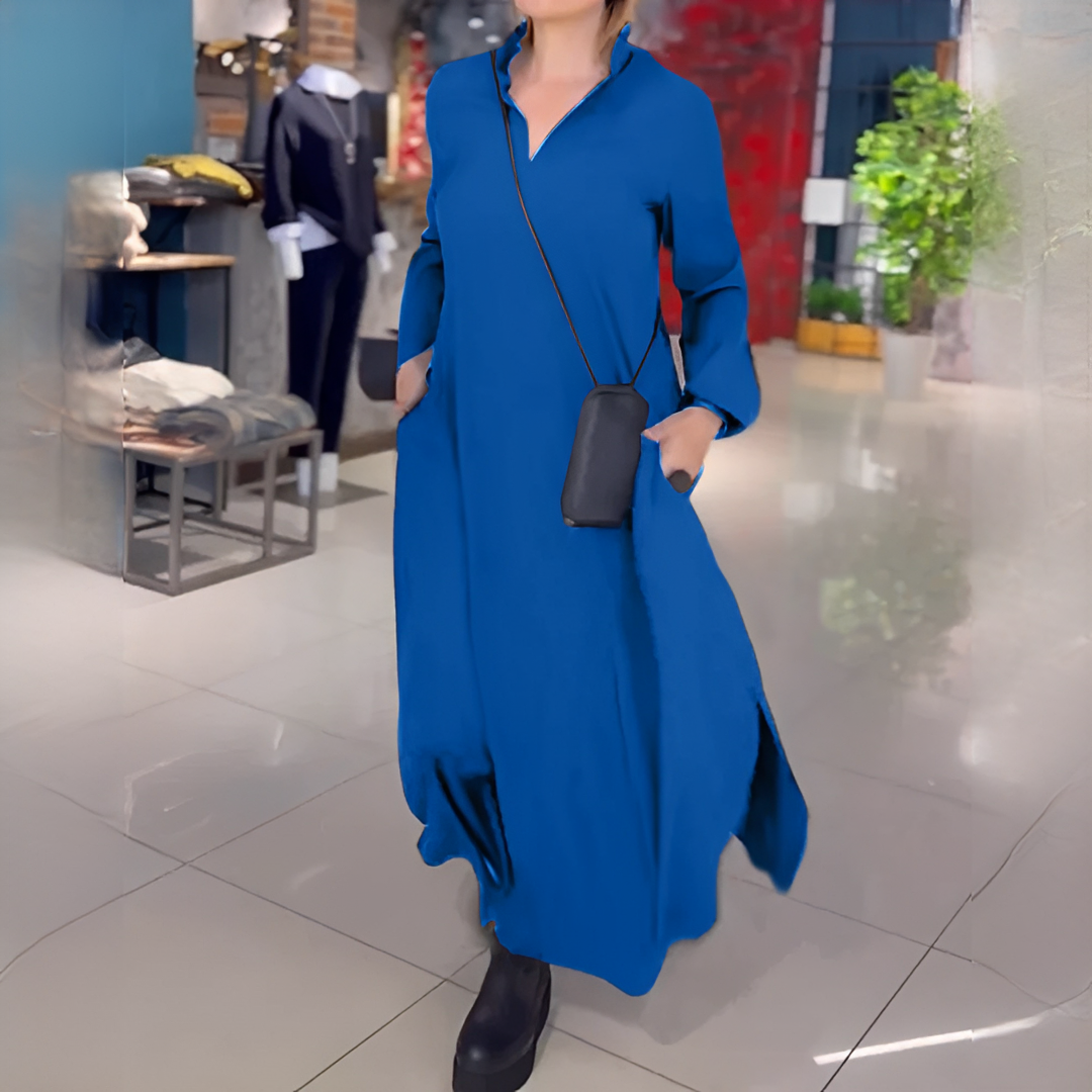 Cassie - Lockeres Langarmkleid