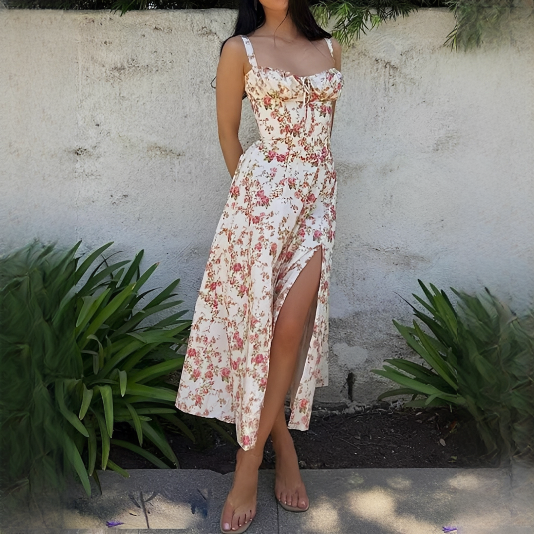 Quinny - Blumen-Midikleid