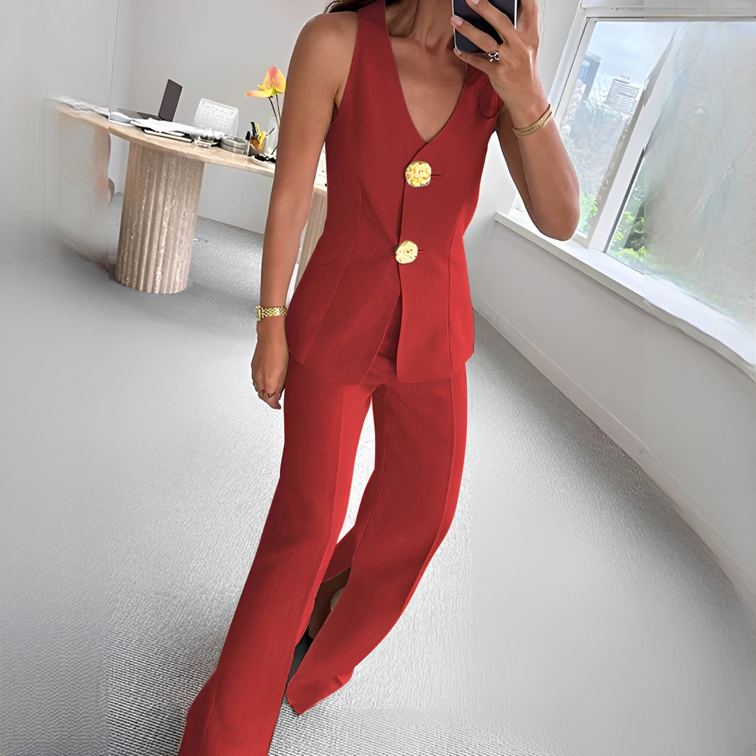 Verna - Komfortables ärmelloses Top mit Hose