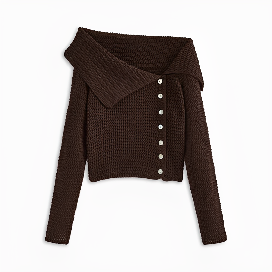 Ginalyn - Asymmetrischer Pullover mit einer Schulter