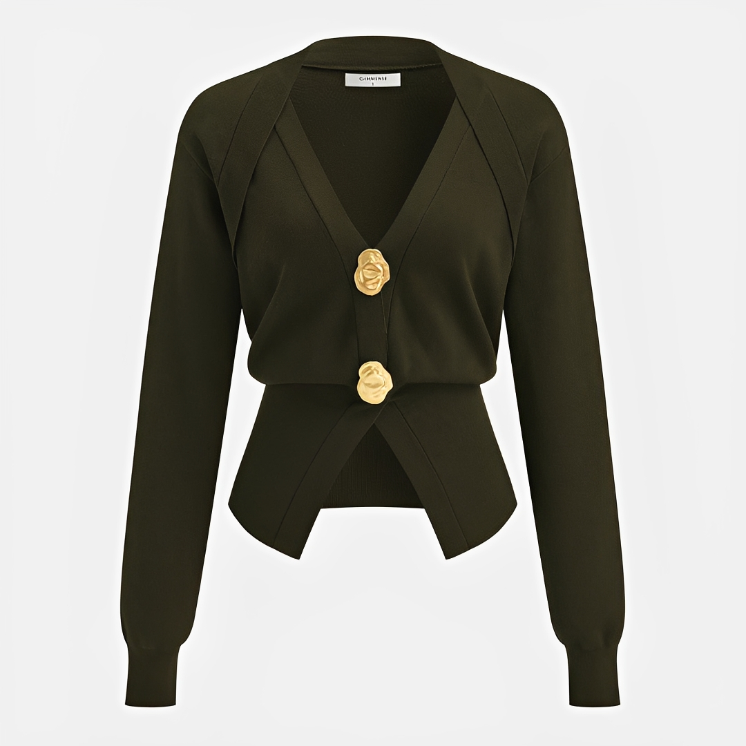 Kisha - Elegante V-Ausschnitt Jacke