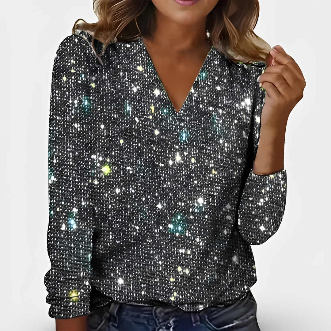 Casandra - Modernes glänzendes Damen-Top
