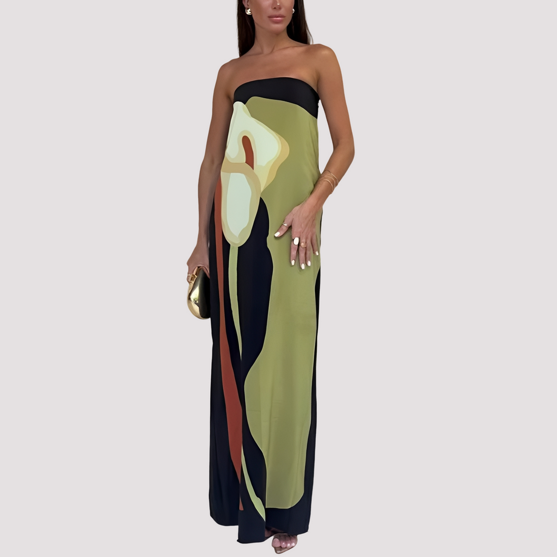 Samara - Stilvolles Maxikleid ohne Schultern