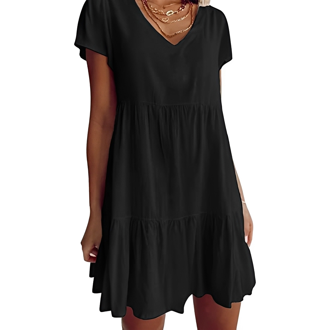 Judith - Lockeres Weites Kurzes Kleid