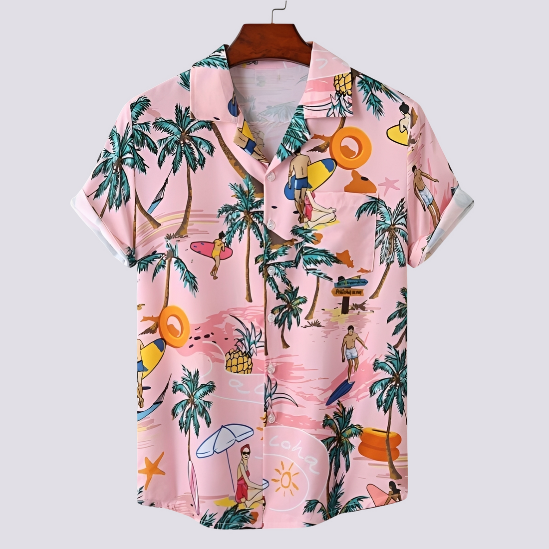 Ronan - Stilvolles Herrenhemd mit Hawaii-Design
