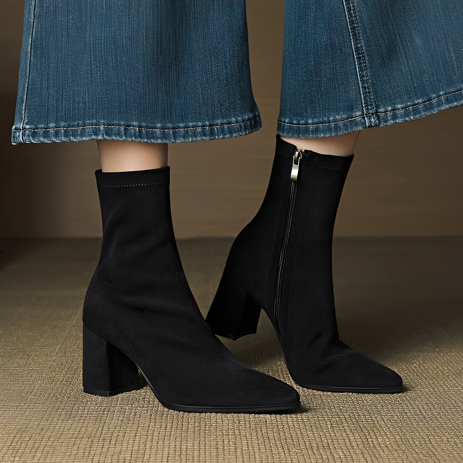 Mikayla - Komfortable Absatzstiefel mit Reißverschluss