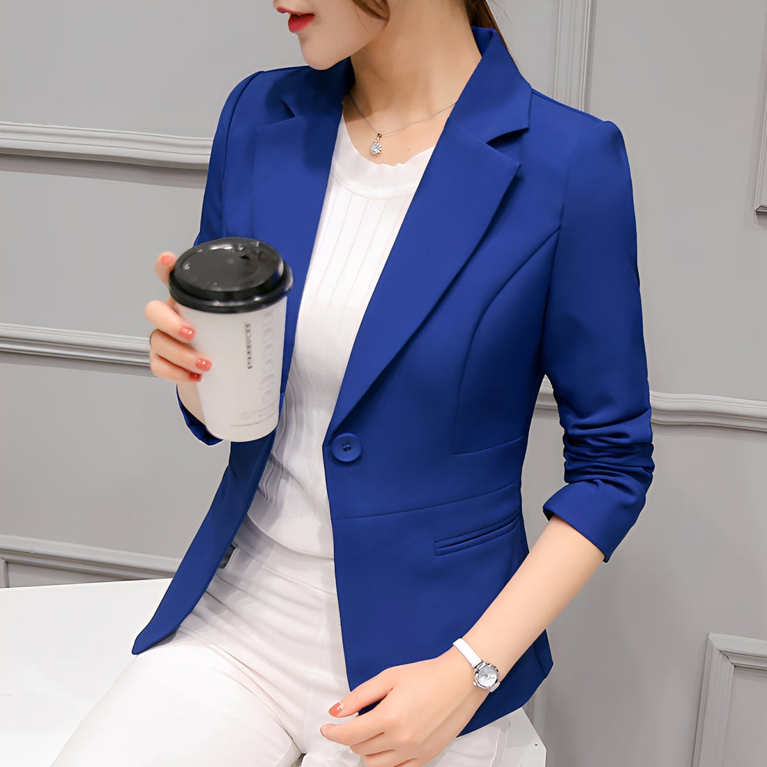 Lindy - Eleganter Damenblazer mit einem Knopf