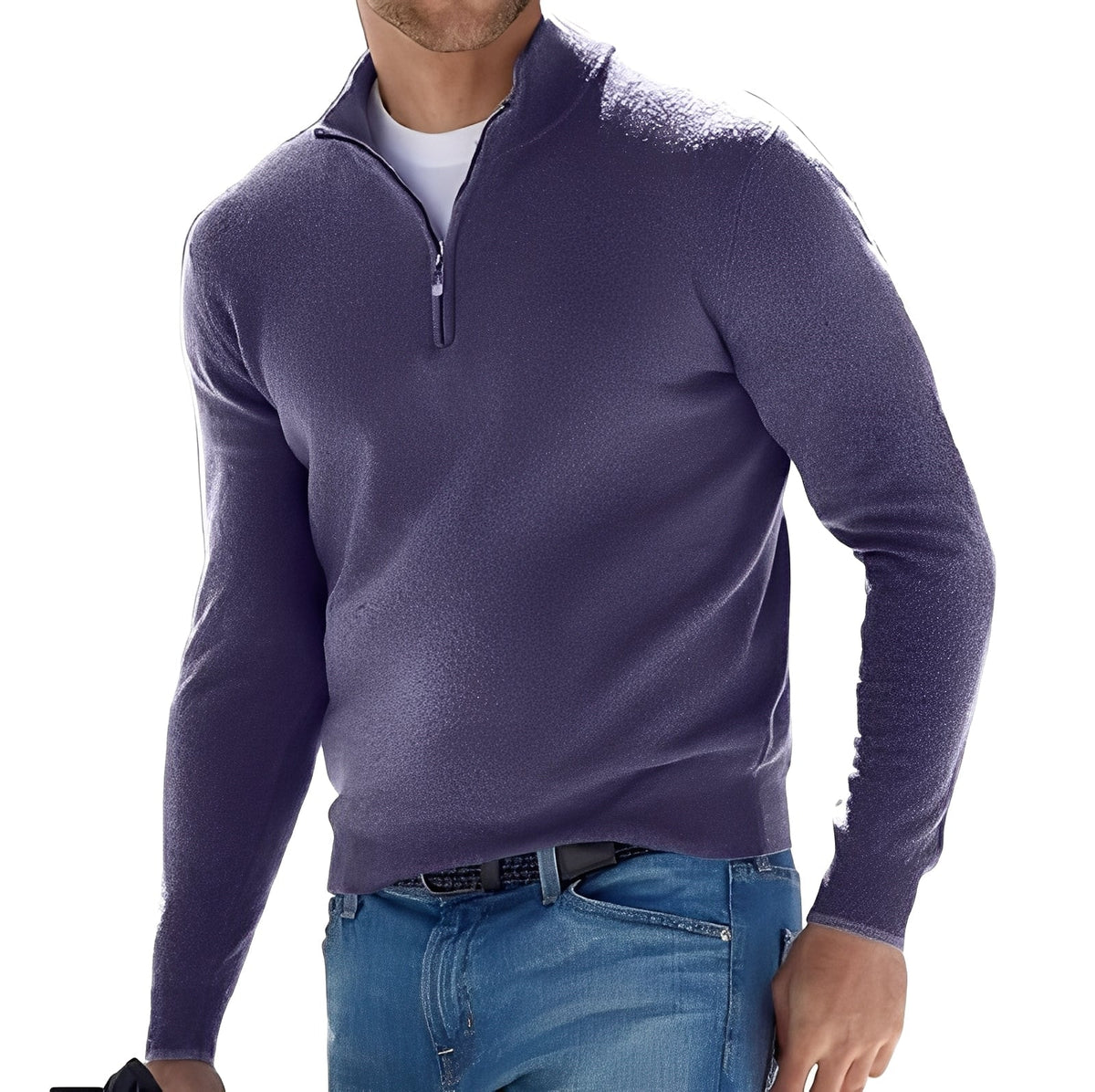 Ralph - Bequemer Pullover mit halbem Reißverschluss