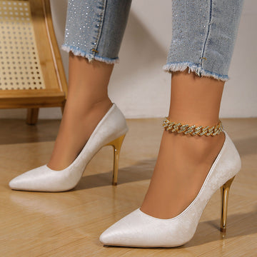 Frances - Modische Pumps mit goldfarbenem Absatz