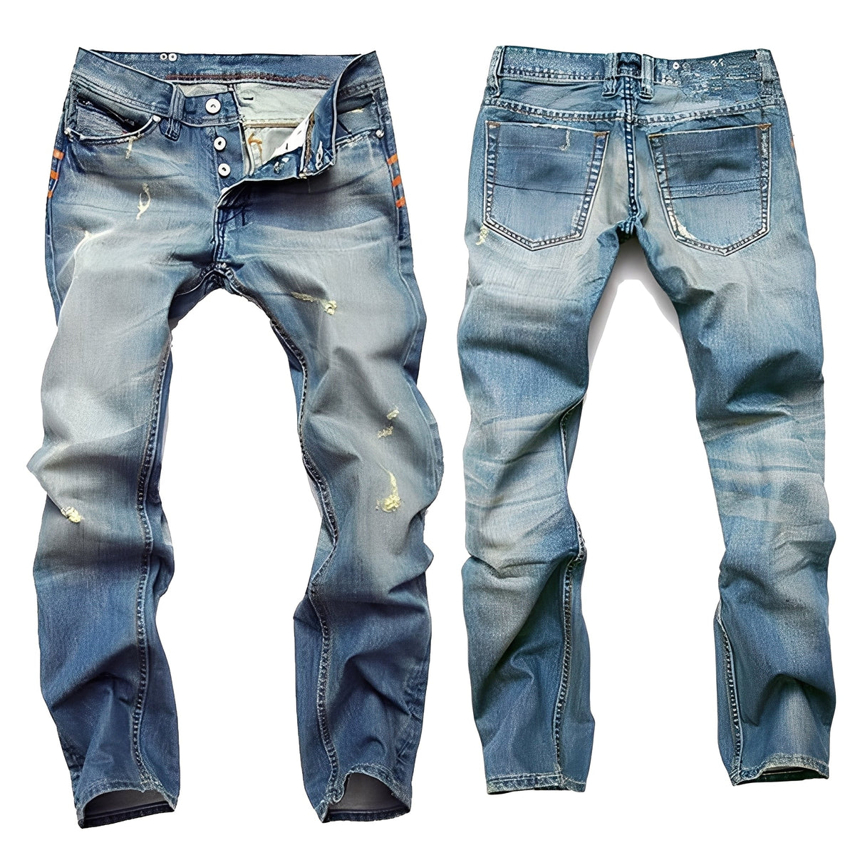 Kaleb - Klassische Jeans mit abgenutztem Look
