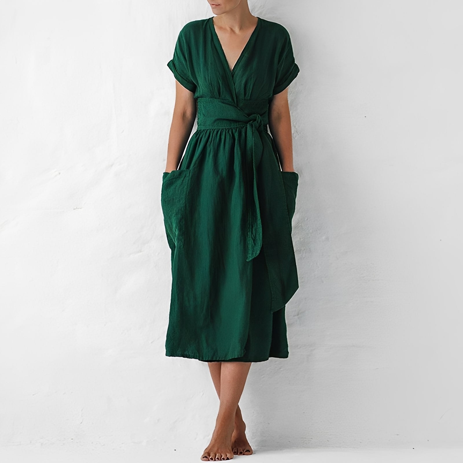 Sasha - Bequemes Wickelkleid mit Taschen