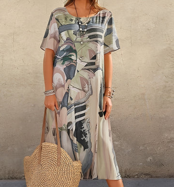 Alexa - Stylisches, bedrucktes Kleid mit entspannter Passform für Damen
