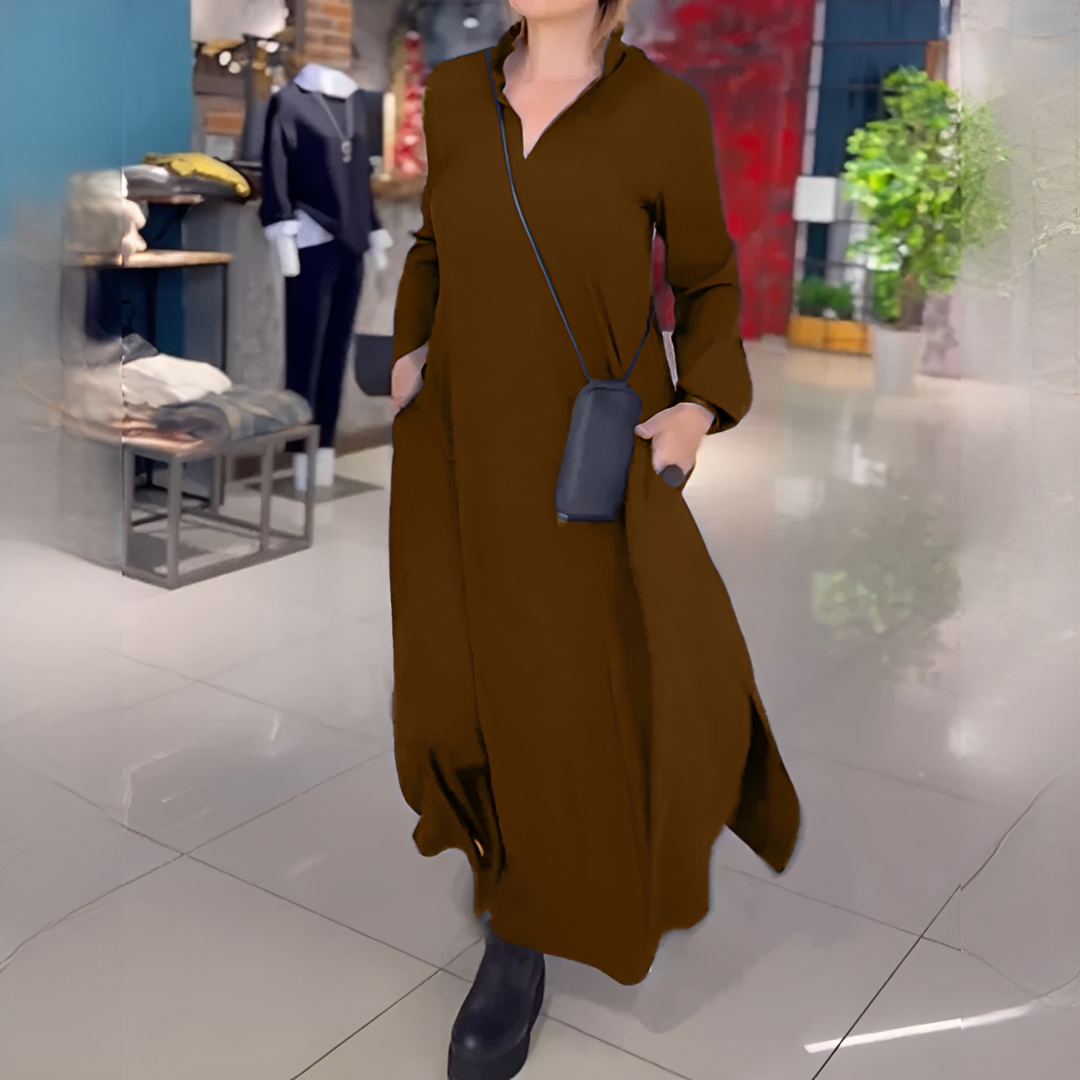 Cassie - Lockeres Langarmkleid
