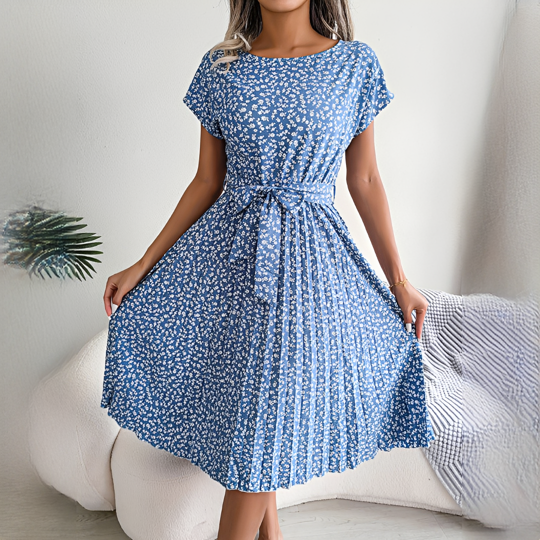 Lyka - Stilvolles Sommerkleid mit kurzen Ärmeln für Damen