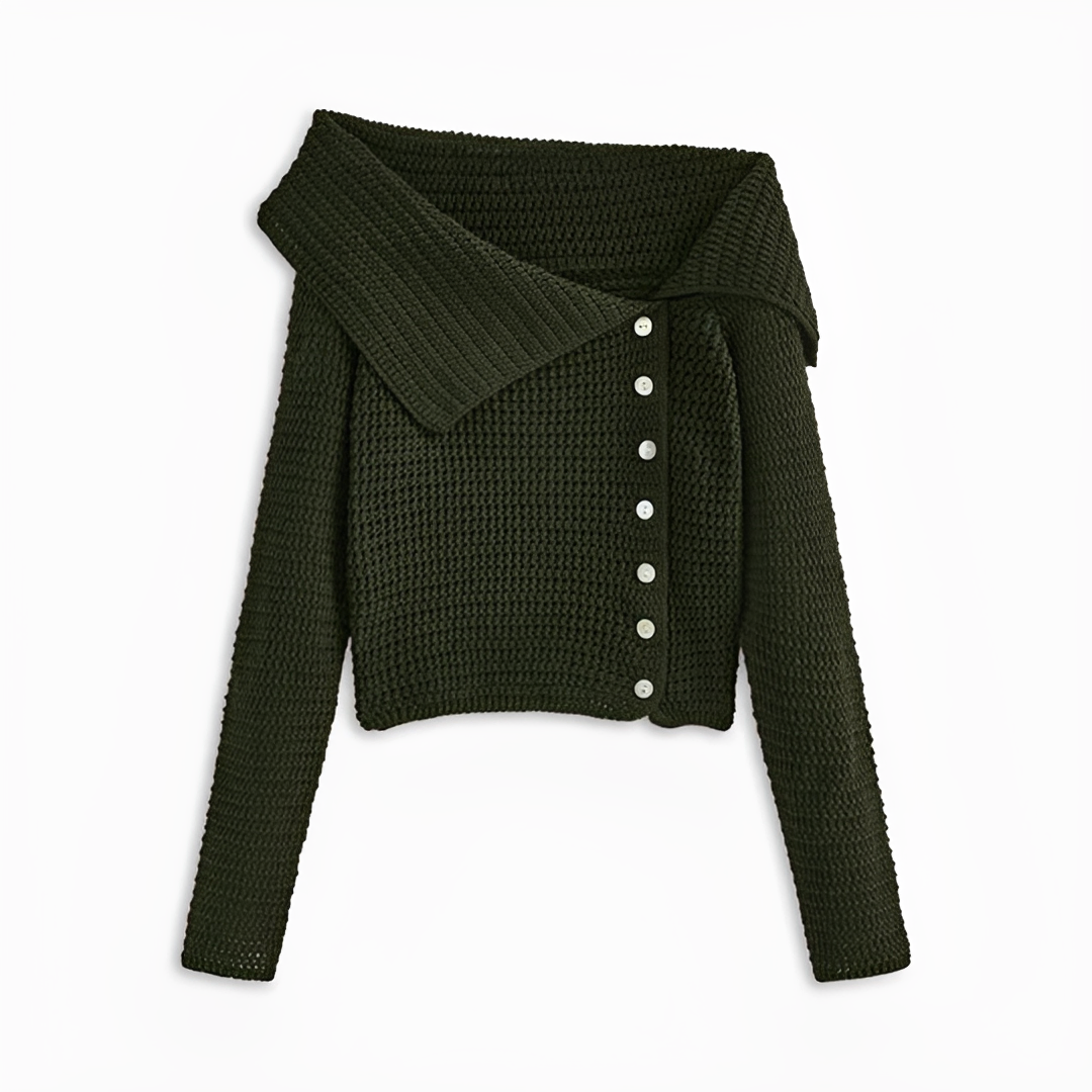 Ginalyn - Asymmetrischer Pullover mit einer Schulter