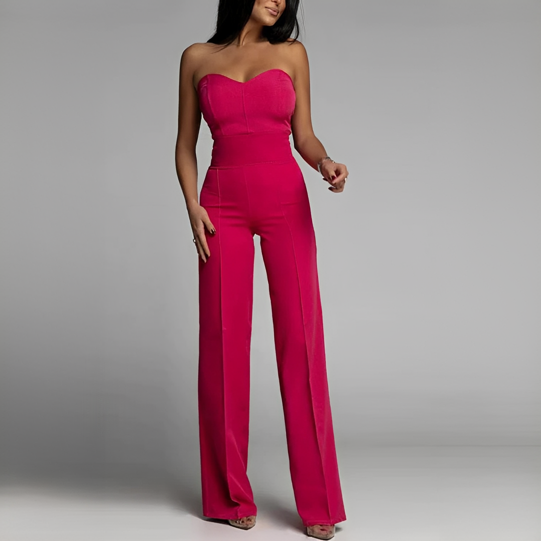 Meriam - Eleganter Damenoverall mit schulterfreiem Stil