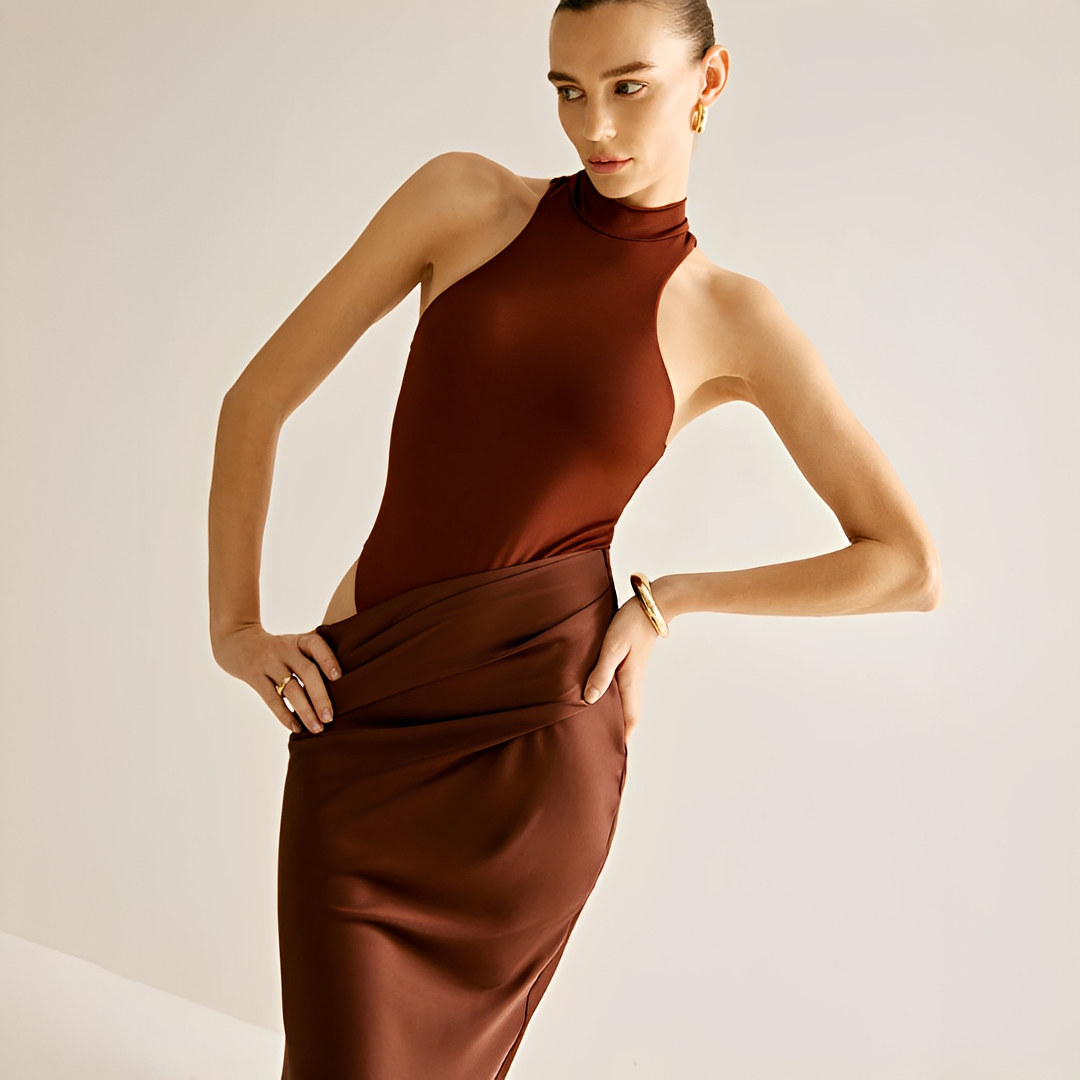 Shyanne - Elegantes Figurbetontes Maxikleid