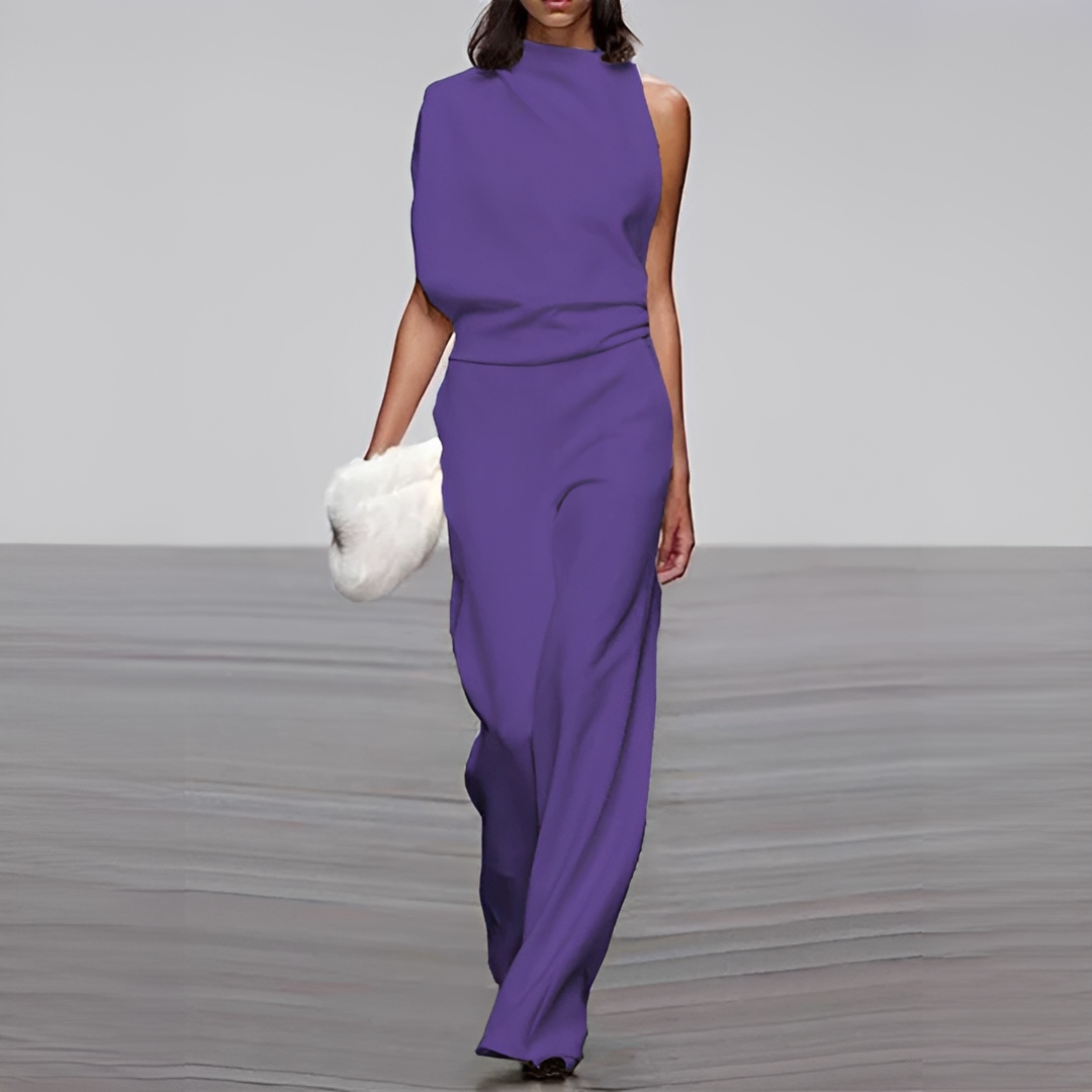Noviem - Eleganter Overall mit Rundhalsausschnitt für Frauen