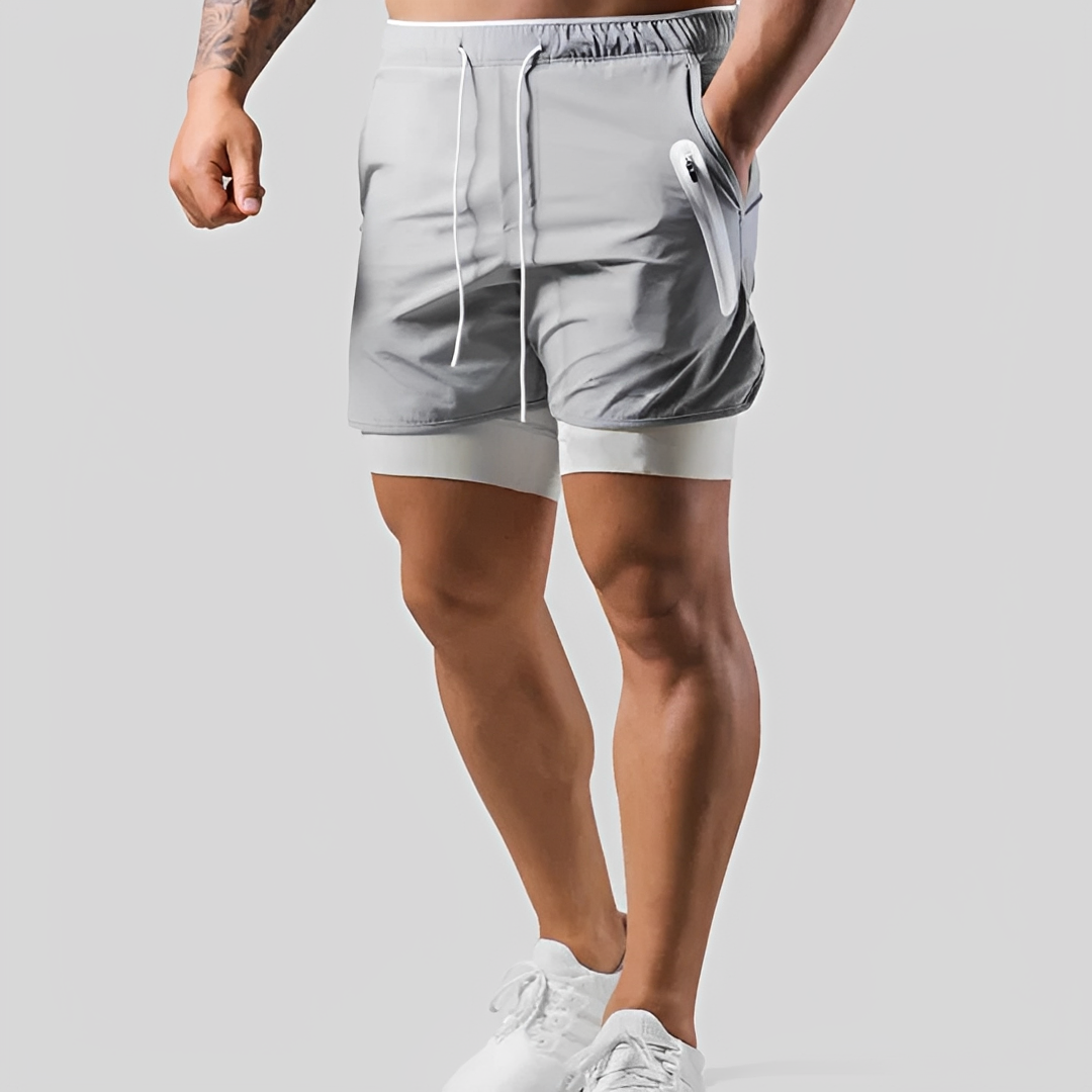 Steven - Kurze Hose für Herren - Doppelschicht für den Sport