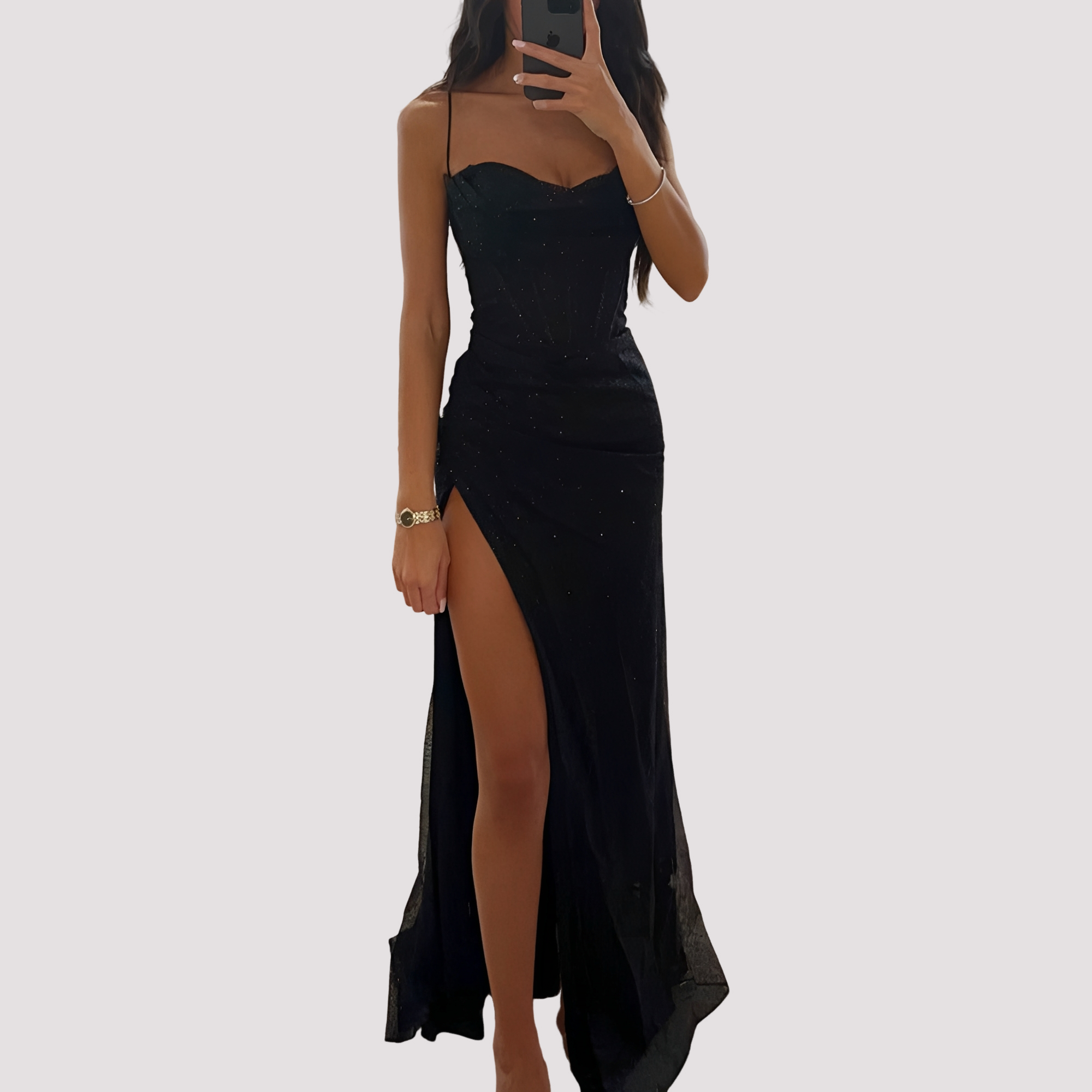 Bonnie - Stilvolles Maxikleid mit Schlitz