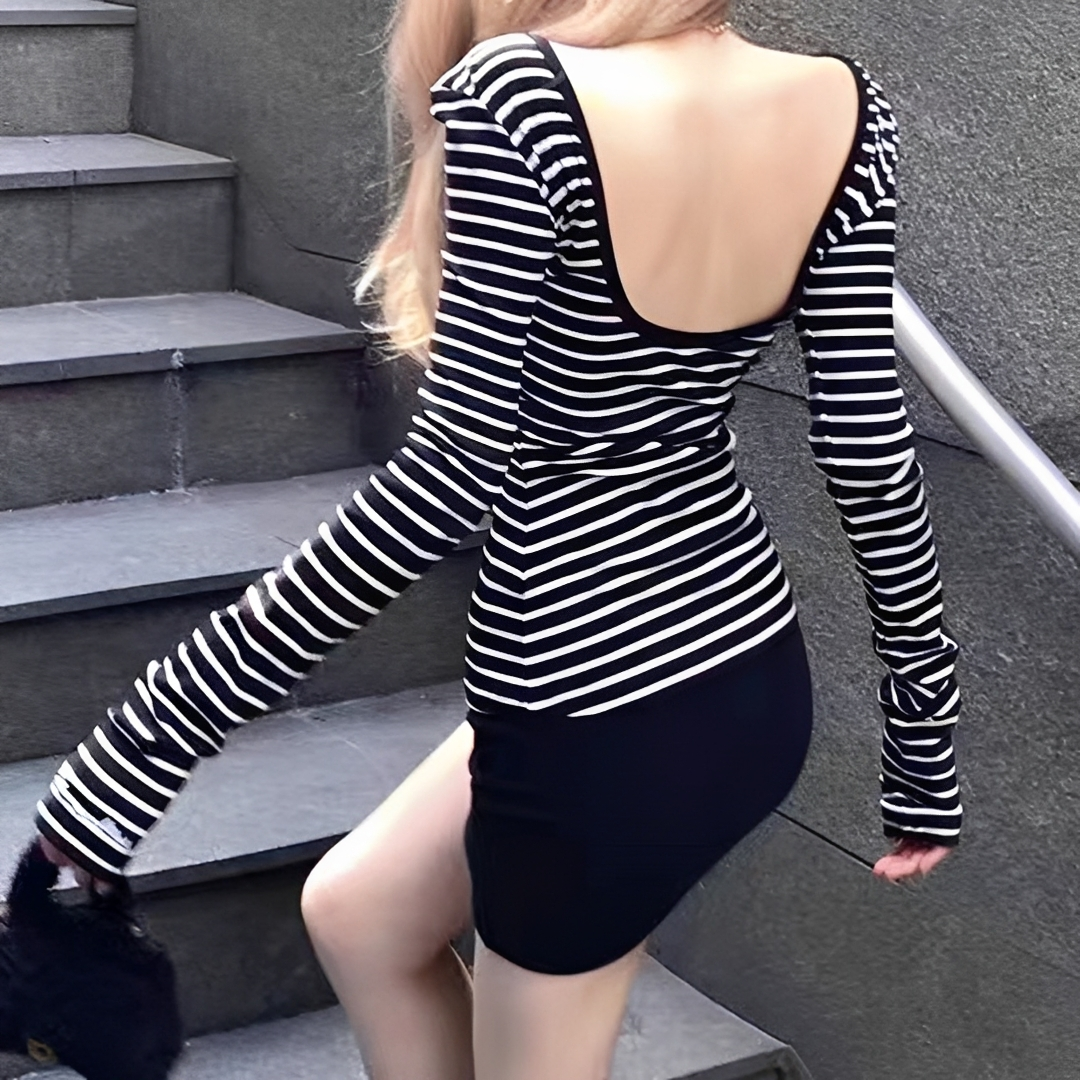 Michaila - Langarmgestreifter Body