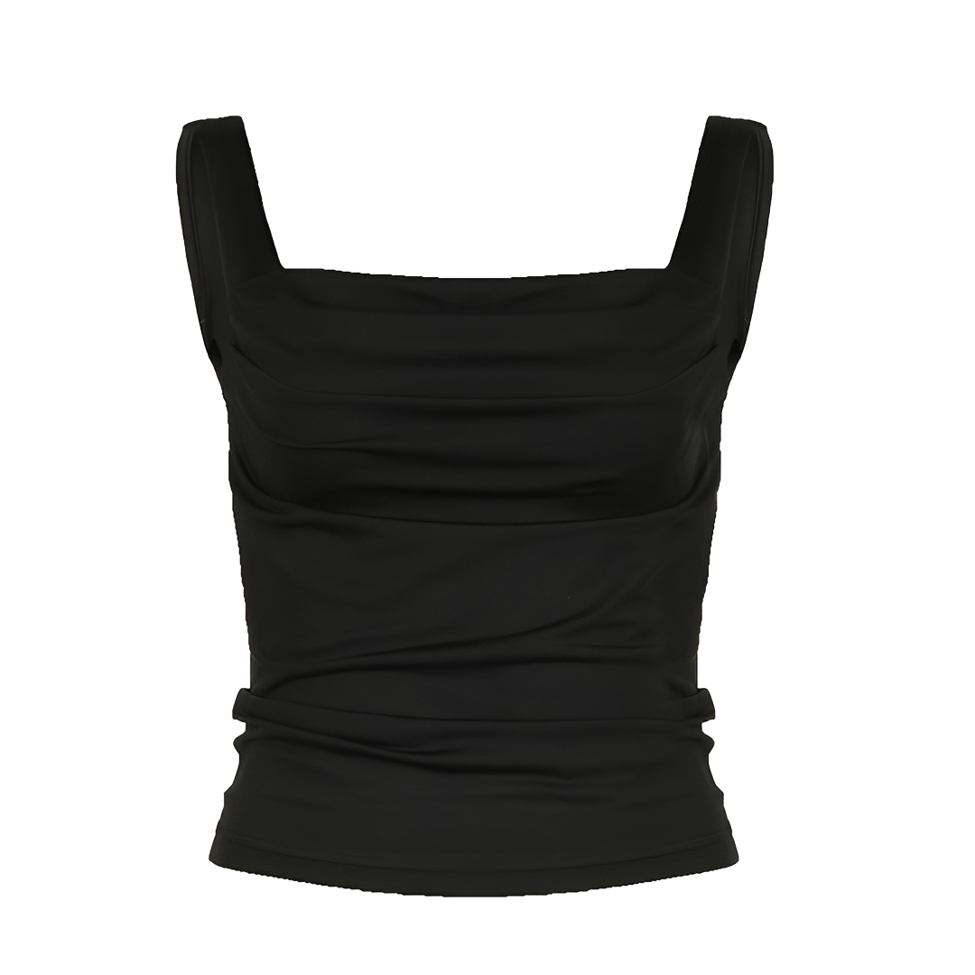 Genevieve - Einfaches einfarbiges Cami-Top