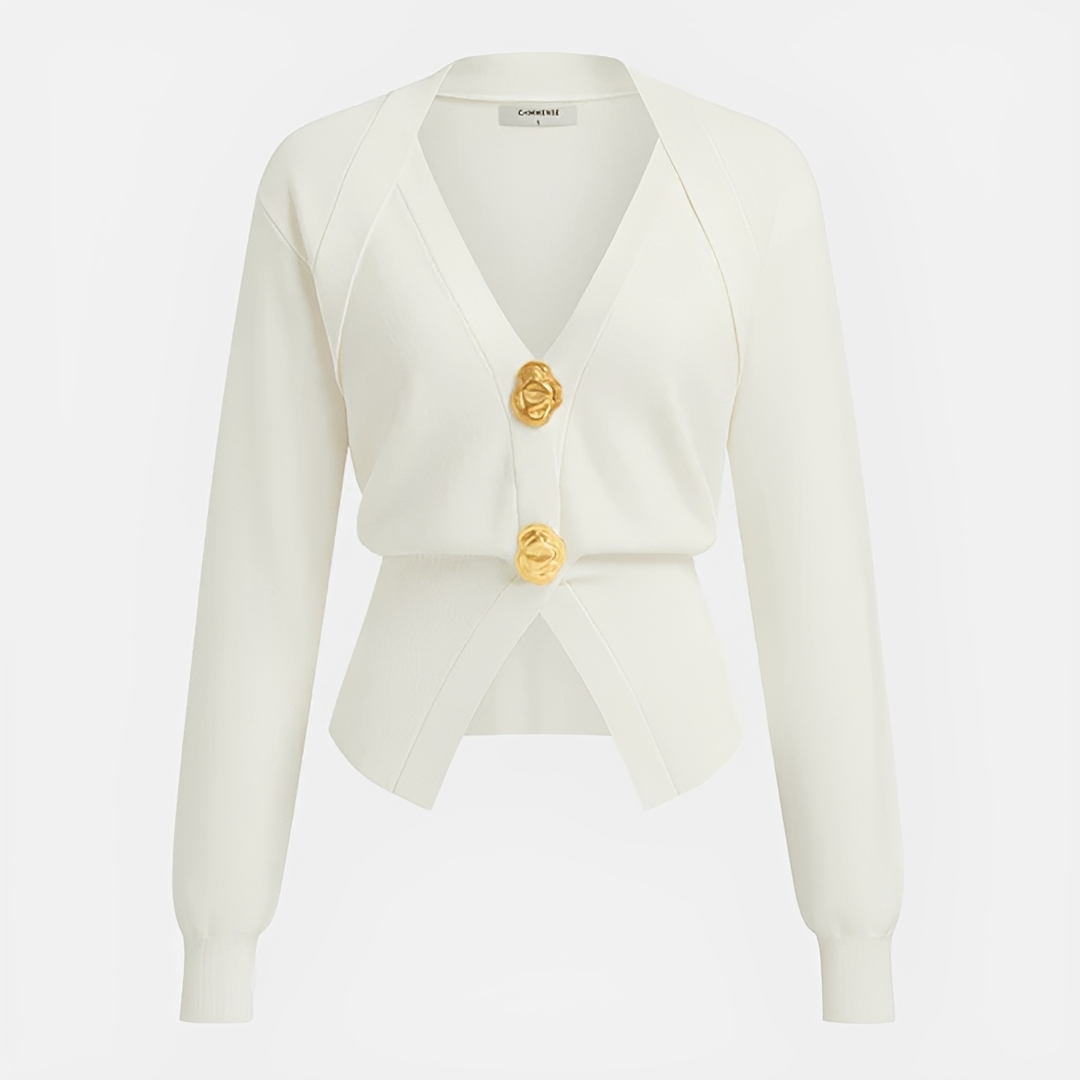 Kisha - Elegante V-Ausschnitt Jacke
