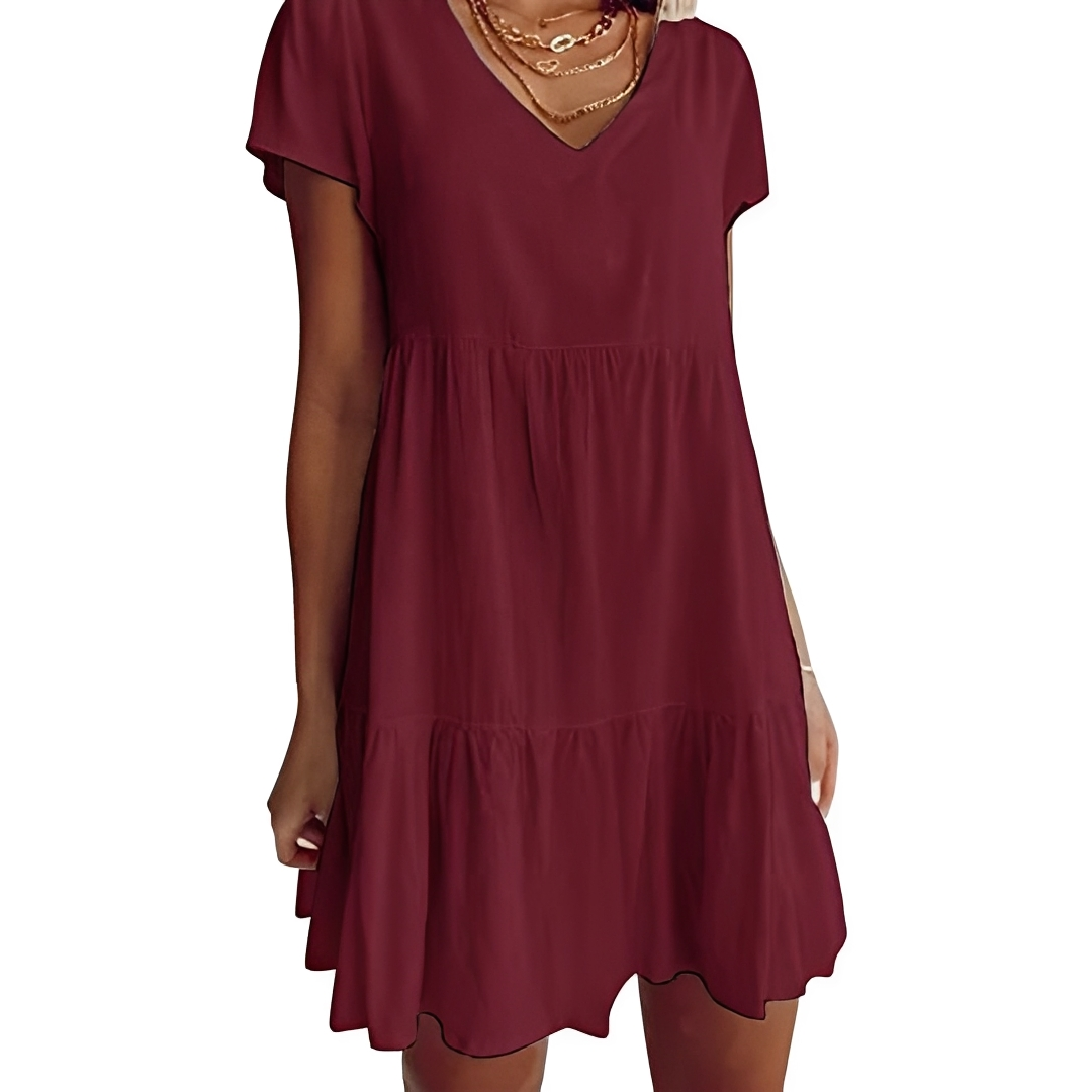 Judith - Lockeres Weites Kurzes Kleid