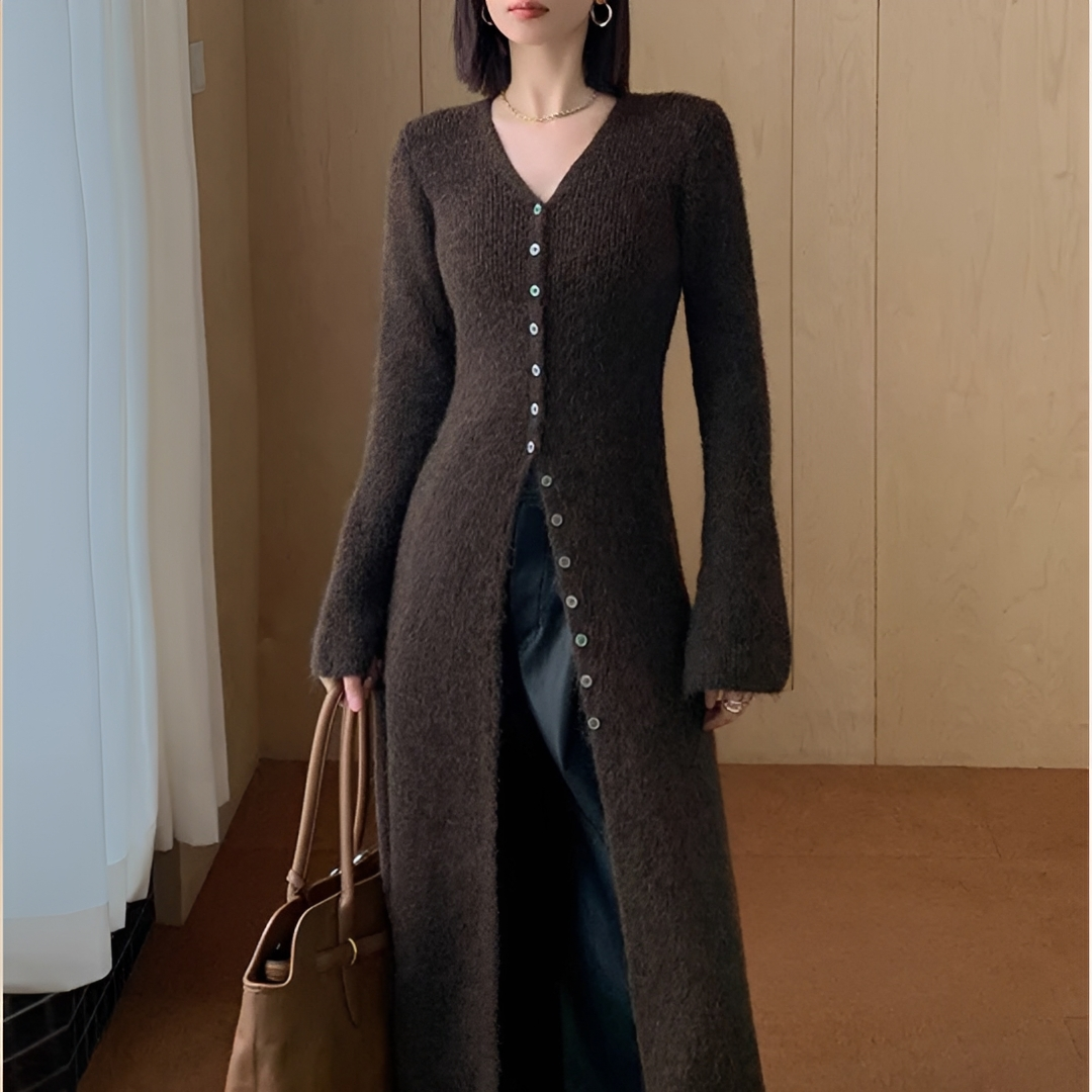 Zoey - Stilvolles V-Ausschnitt-Kleid