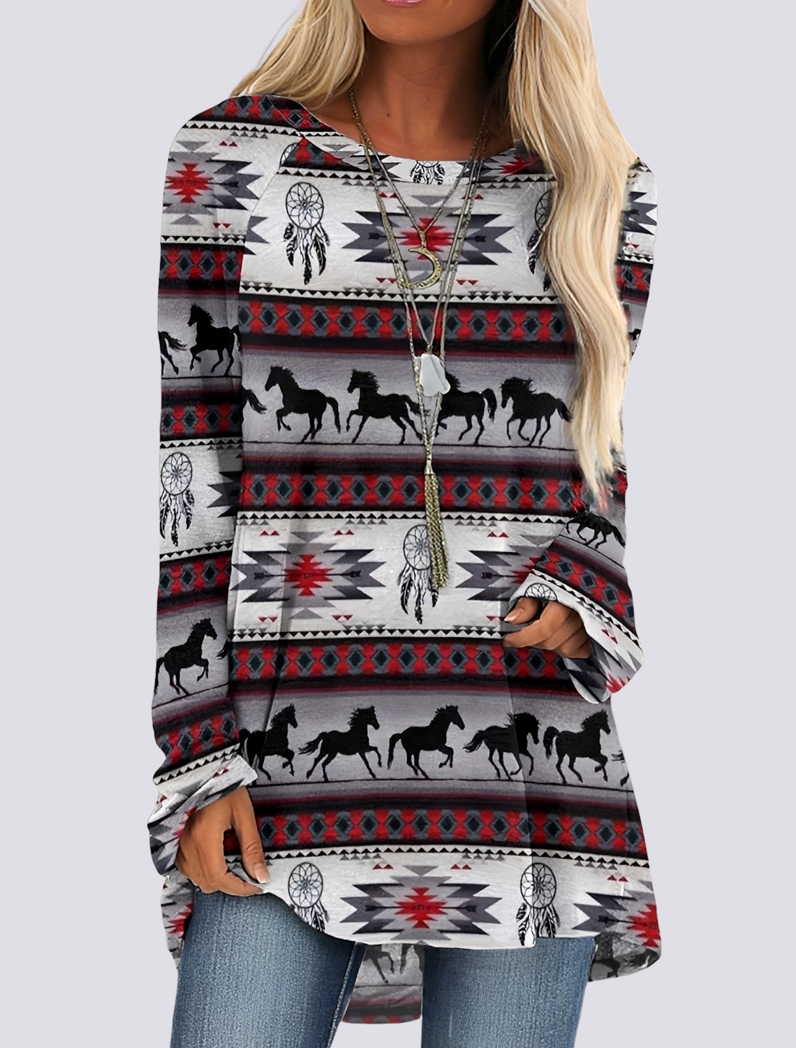 Monica - Trendiges Ethno-Hemdkleid