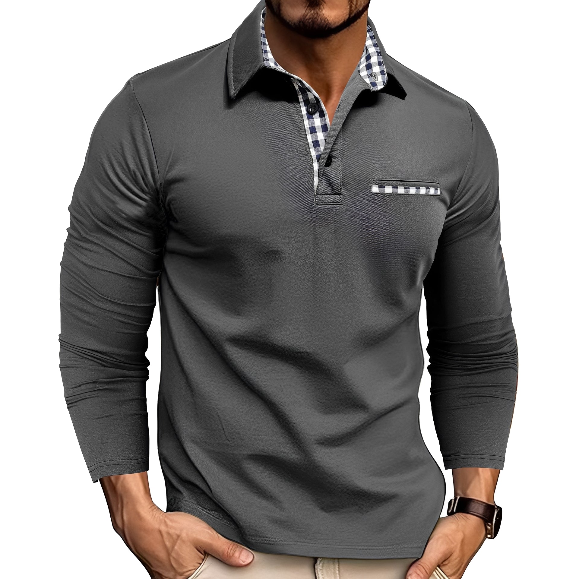 Gerald - Elegantes Langarm-Poloshirt für Herren