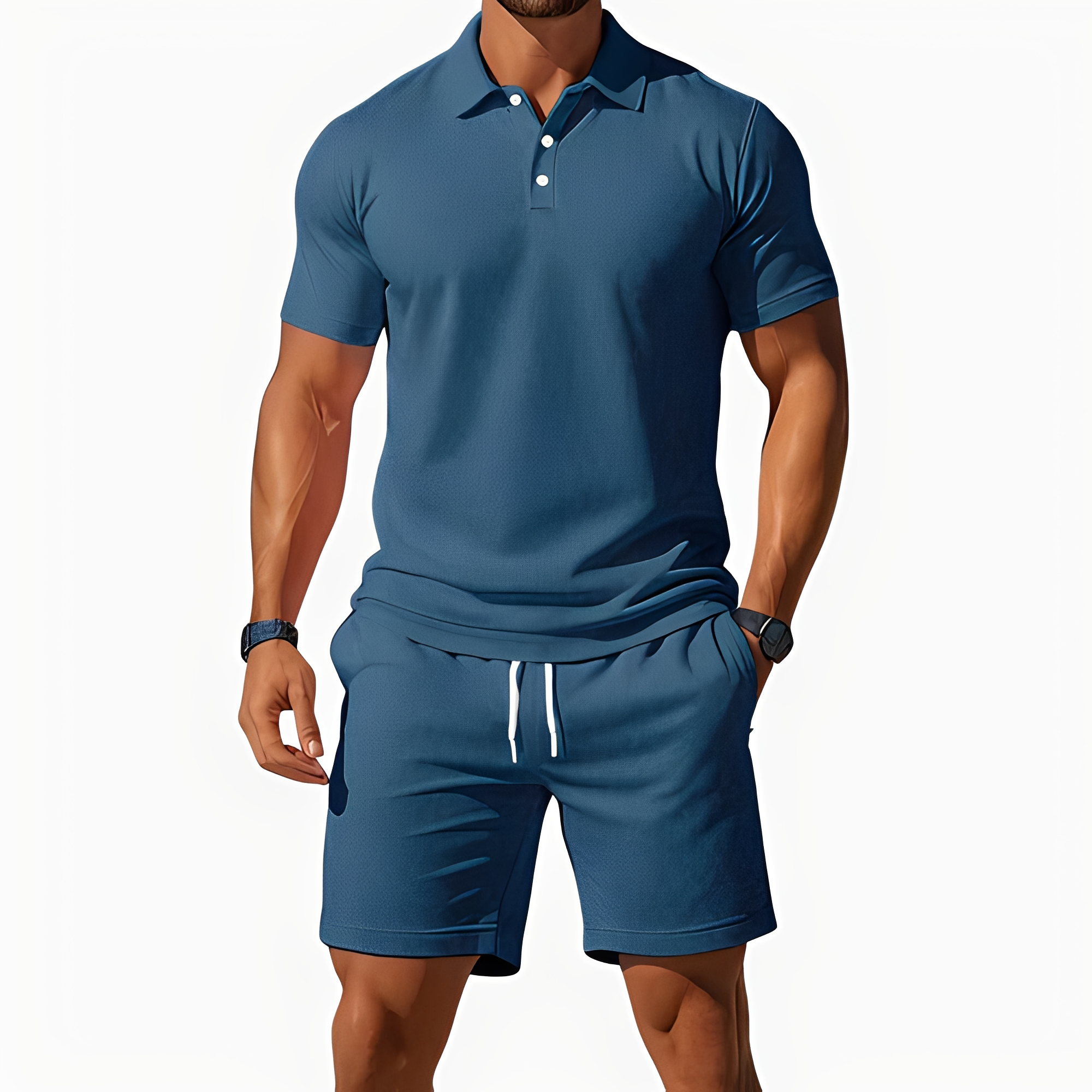 Aldrin - Trendiges Polo- und Short-Set für Männer